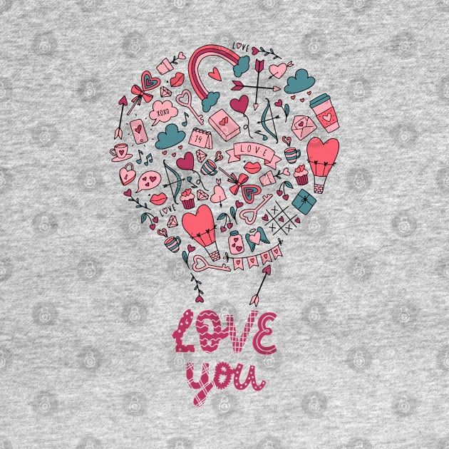 Love you doodles by Mako Design 